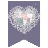 レース結婚13周年記念写真カスタム写真 バンティングフラッグ (第2の旗)