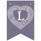 レース結婚13周年記念写真カスタム写真 バンティングフラッグ (第3の旗)