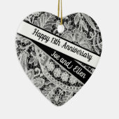 レース結婚13周年記念 セラミックオーナメント (右)