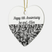 レース結婚13周年記念 セラミックオーナメント (左)