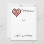 レース編み, ヴィンテージ ハート, ヴィンテージ, ハート, ラッセル 招待状 (裏面)