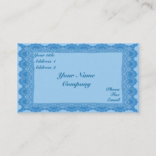 レース縁ど 名刺 (正面)