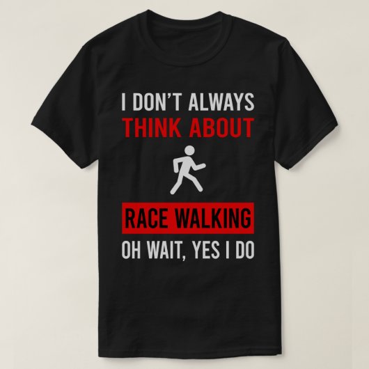レース考え歩くについて Tシャツ (デザイン正面)