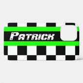 レース自動ス市松模様にポーツのフラグ名電話ケース Case-Mate iPhoneケース (裏面 (横))