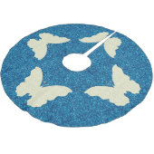 レース蝶オンブルーグリッターツリースカート ブラッシュドポリエステルツリースカート (アングル)