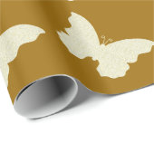 レース蝶ラッピング紙 ラッピングペーパー (ロールコーナー)