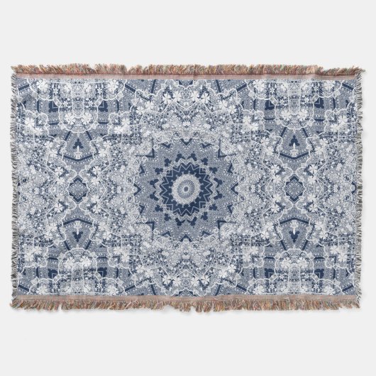 レース装飾 スローブランケット (正面)