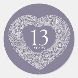 レース記念日13年のハートシール ラウンドシール