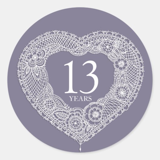 レース記念日13年のハートシール ラウンドシール (正面)