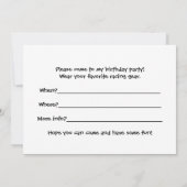 レース誕生日パーティー招待ドゥン乳母車 招待状 (裏面)