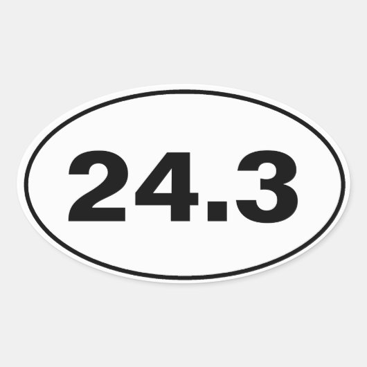 レース走終了時間 – 楕円形シール (正面)