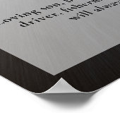 レース車のドライバーお祝いの生活、葬儀の写真 ポスター (角)