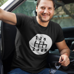 レース運転用カー・ギア・マニュアル Tシャツ