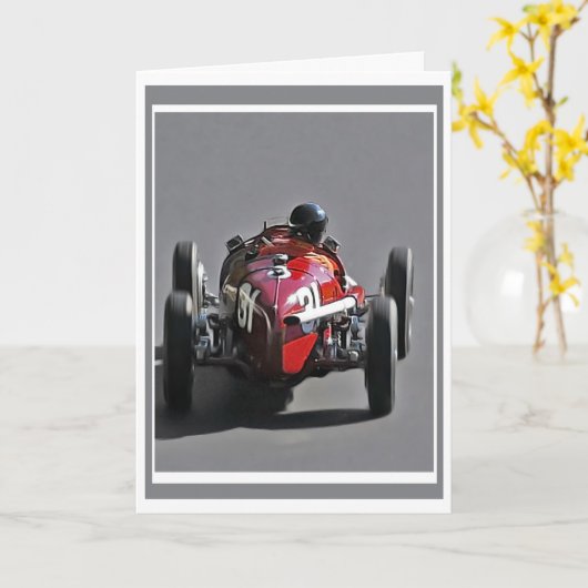 レース遠くに カード (黄色い花)