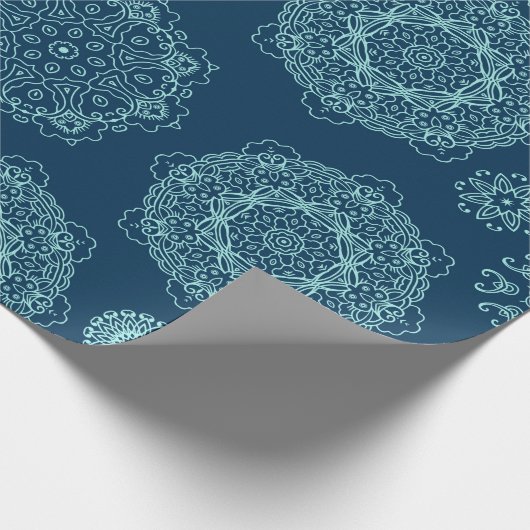 レース雪の模様とシームレスなパターン,アラブ ラッピングペーパー (角)