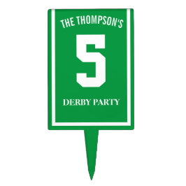 レース馬番号5グリーンダービーパーティーサインピック ケーキピック