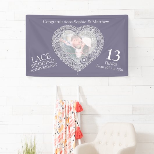 レース13周年記念写真ハートバナー 横断幕 (インサイチュ)