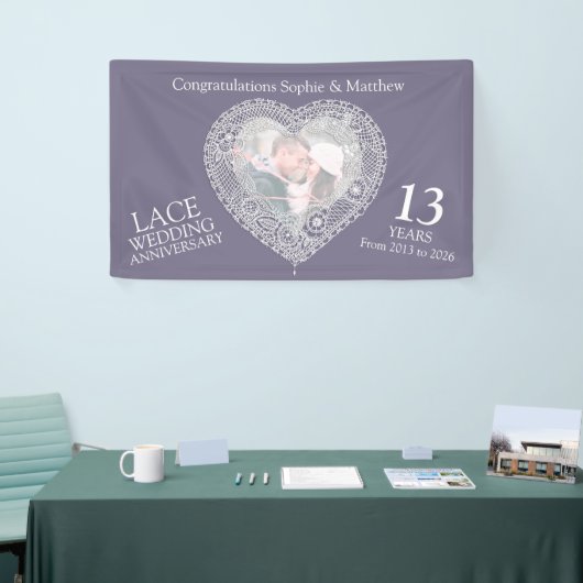 レース13周年記念写真ハートバナー 横断幕 (トレードショー)