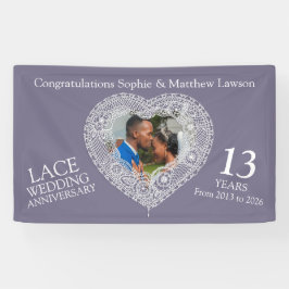 レース13周年記念写真ハート 横断幕