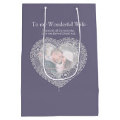 レース13周年記念結婚写真抱き枕 ミディアムペーパーバッグ (裏面)