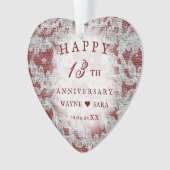 レース13結婚周年記念 オーナメント (正面)