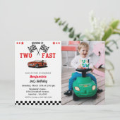 レース2速いカーボーイ2nd誕生日パーティー 招待状 (スタンド正面)