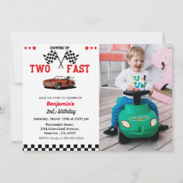 レース2速いカーボーイ2nd誕生日パーティー 招待状