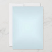 レース&かわいらしパールブルーブライダルシャワー招待 招待状 (裏面)