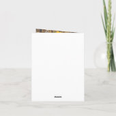 レース、ひまわり、そして木のウェディング　ありがとう サンキューカード (裏面)