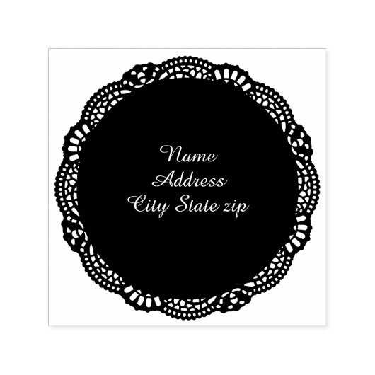 レース アドレス セルフインキングスタンプ (デザイン)