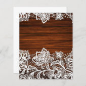 レース&ウッドグレインスクラップ素朴ブック紙 (正面/裏面)