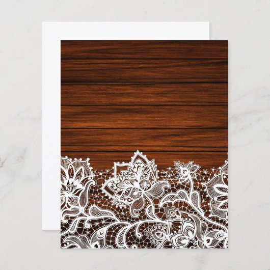 レース&ウッド素朴グレインスクラップブック紙 (正面/裏面)