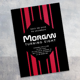 レース・オン・レーシングカー誕生日パーティー 招待状