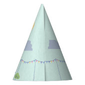 レース カー レースの子供の誕生日のテーマ パーティーハット (裏面)