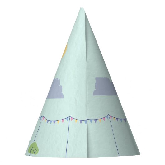 レース カー レースの子供の誕生日のテーマ パーティーハット (裏面)