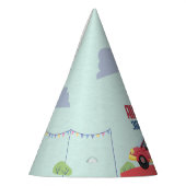 レース カー レースの子供の誕生日のテーマ パーティーハット (左)