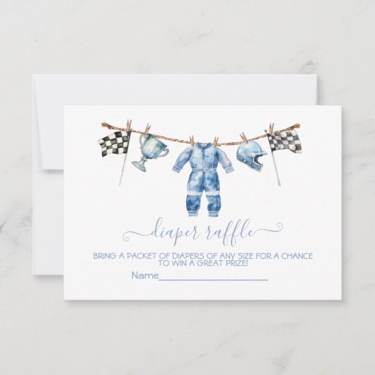 レース カー 服ライン おむつ ラッフル カード (正面)