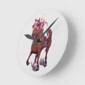 レース・サラブレッドが勝利する馬 ラウンド壁時計 (傾斜)