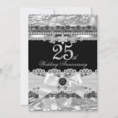 レース&シルバーパールボウ 25周年招待状 招待状 (正面)