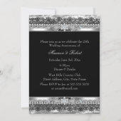 レース&シルバーパールボウ 25周年招待状 招待状 (裏面)