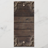 レース&ダークウッド素朴ヴィンテージウエスタングラムメニュー メニュー (裏面)