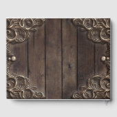 レース&ダークウッド西素朴ヴィンテージウェディング ゲストブック (裏面)