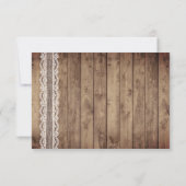 レース&トイ素朴ンカントリーサンフラワーウェディングRSVP 出欠カード (裏面)