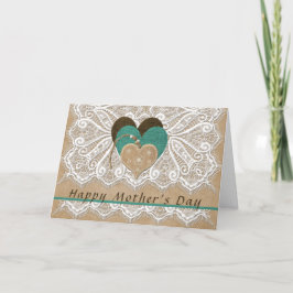 レース&ハート付きゴージャスな母のデイカード シーズンカード