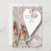 レース&ハート招待状 招待状 (裏面)