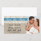 レース&バーラップのルック日付を保存 – Meditteranean セーブザデート (正面/裏面)