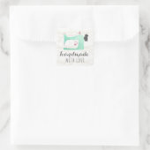 レース&バーラップ上のラブ裁縫マシンで手作り スクエアシール (バッグ)