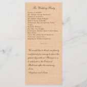 レース&バ素朴ーラップ結婚式 プログラム (裏面)