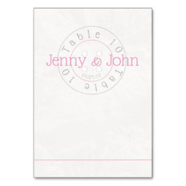 レース&ピンクヴィンテージテーブルカード(裁縫ボタン付き) テーブルナンバー