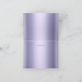 レース&ボーパープルブライダルシャワーサンキューカード サンキューカード (内部)